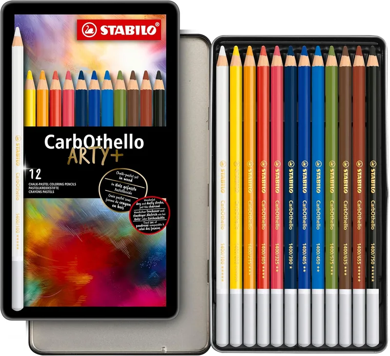 STABILO ▫️ Lápis de cor tipo giz pastel - CarbOthello