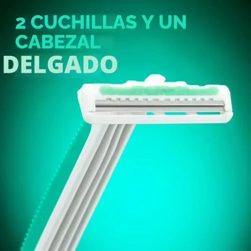 Wilkinson Sword ▫️ Extra 2 Sensitive - 20 lâminas de barbear descartáveis de 2 lâminas para homem, cabo antiderrapante e botão de limpeza 6