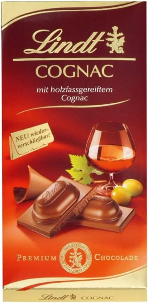 Lindt & Sprüngli ▫️ Lindt Licor de Conhaque em Pastilhas 100 Gr