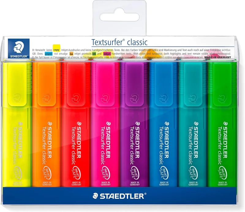 STAEDTLER ▫️ 364 P WP8 - Marcador fluorescente com tinta pigmentada