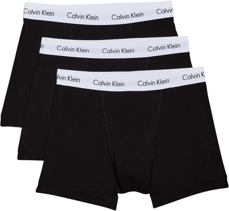 Calvin Klein ▫️ Cuecas boxer para homem, embalagem de 3, Trunks, Roupa interior