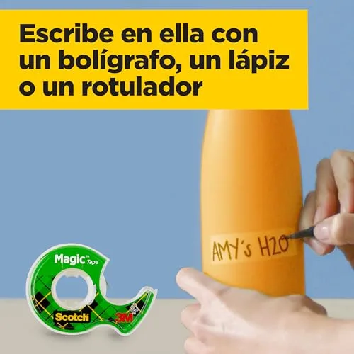 Scotch ▫️ Fita Adesiva Invisível Magic - 2 rolos de 19 mm x 7,5 m + 1 GRÁTIS - Fita adesiva de uso geral para reparação, etiquetagem e selagem de embalagens e documentos 6