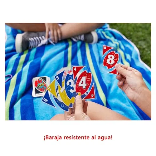 Mattel Games ▫️ UNO H2O to Go – Cartas resistentes à água – 2 a 10 jogadores – A partir dos 7 anos 5