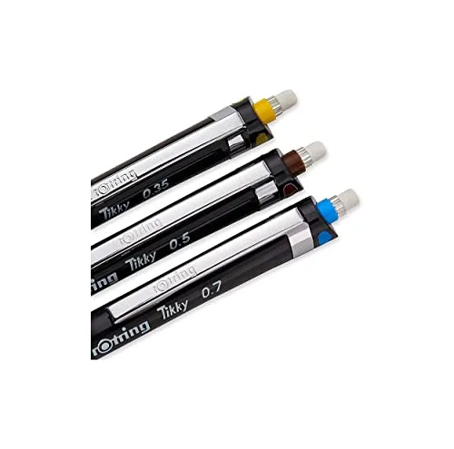 Rotring ▫️ Porta-minas Tikky | minas de 0,35 mm, 0,5 mm e 0,7 mm | 3 unidades 5