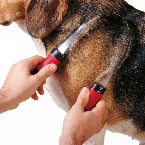 Ferplast ▫️ Pente para cães de pêlo curto – Remove o pêlo morto e o excesso de água após o banho – Dentes duplos em aço inoxidável, C 28,5 x A 6,5 cm. 7