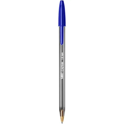 BIC ▫️ Canetas esferográficas Cristal Large com ponta média, para a escola, o escritório ou em casa, azuis, embalagem de 50 (1,6 mm) 3