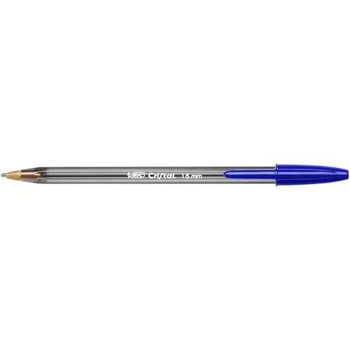 BIC ▫️ Canetas esferográficas Cristal Large com ponta média, para a escola, o escritório ou em casa, azuis, embalagem de 50 (1,6 mm) 4