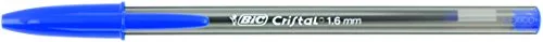 BIC ▫️ Canetas esferográficas Cristal Large com ponta média, para a escola, o escritório ou em casa, azuis, embalagem de 50 (1,6 mm) 5