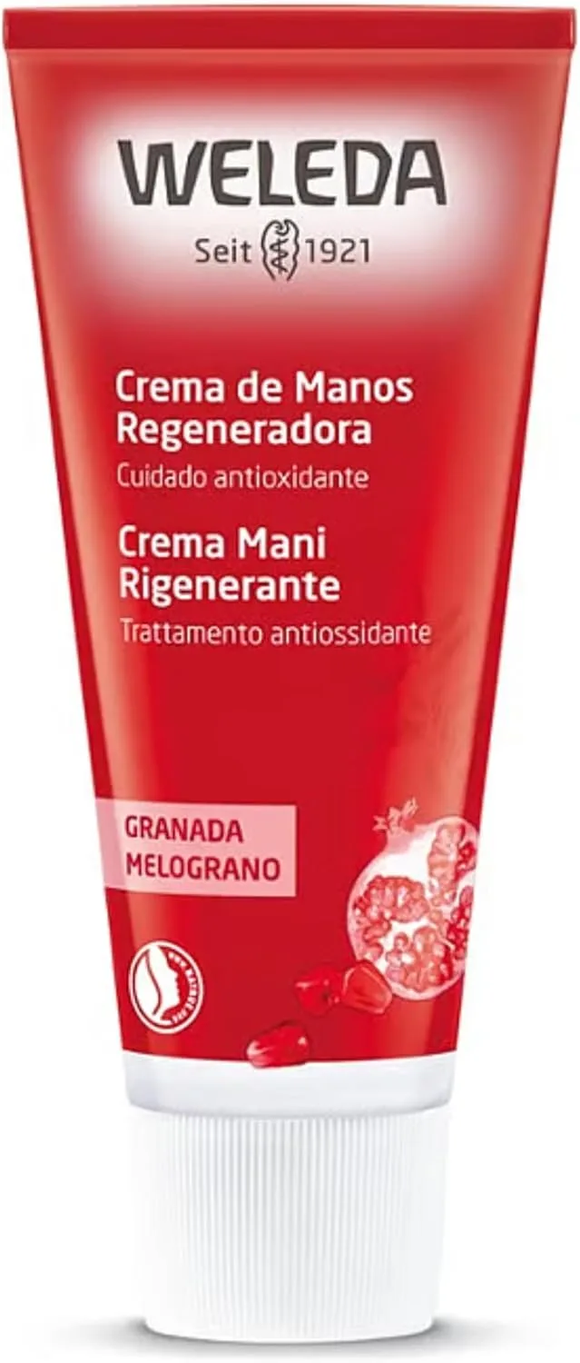 WELEDA ▫️ Creme Regenerador para as Mãos de Romã 50 ml | Romã, sésamo, antioxidante, regenera, previne manchas, creme para as mãos, 100% natural, vegan, uso diário