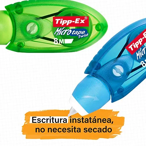 BIC ▫️ Tipp-Ex Micro Tape Twist - Fitas corretoras 8 m x 5 mm - cores sortidas, caixa de 10 unidades 2