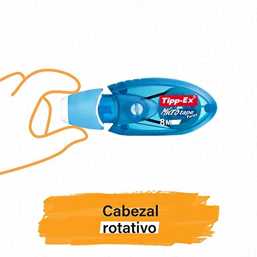 BIC ▫️ Tipp-Ex Micro Tape Twist - Fitas corretoras 8 m x 5 mm - cores sortidas, caixa de 10 unidades 3
