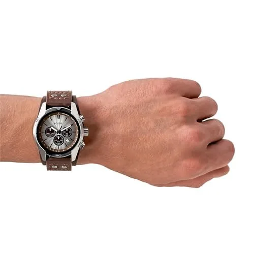 Fossil ▫️ Relógio para homem Coachman, movimento cronógrafo de quartzo 3