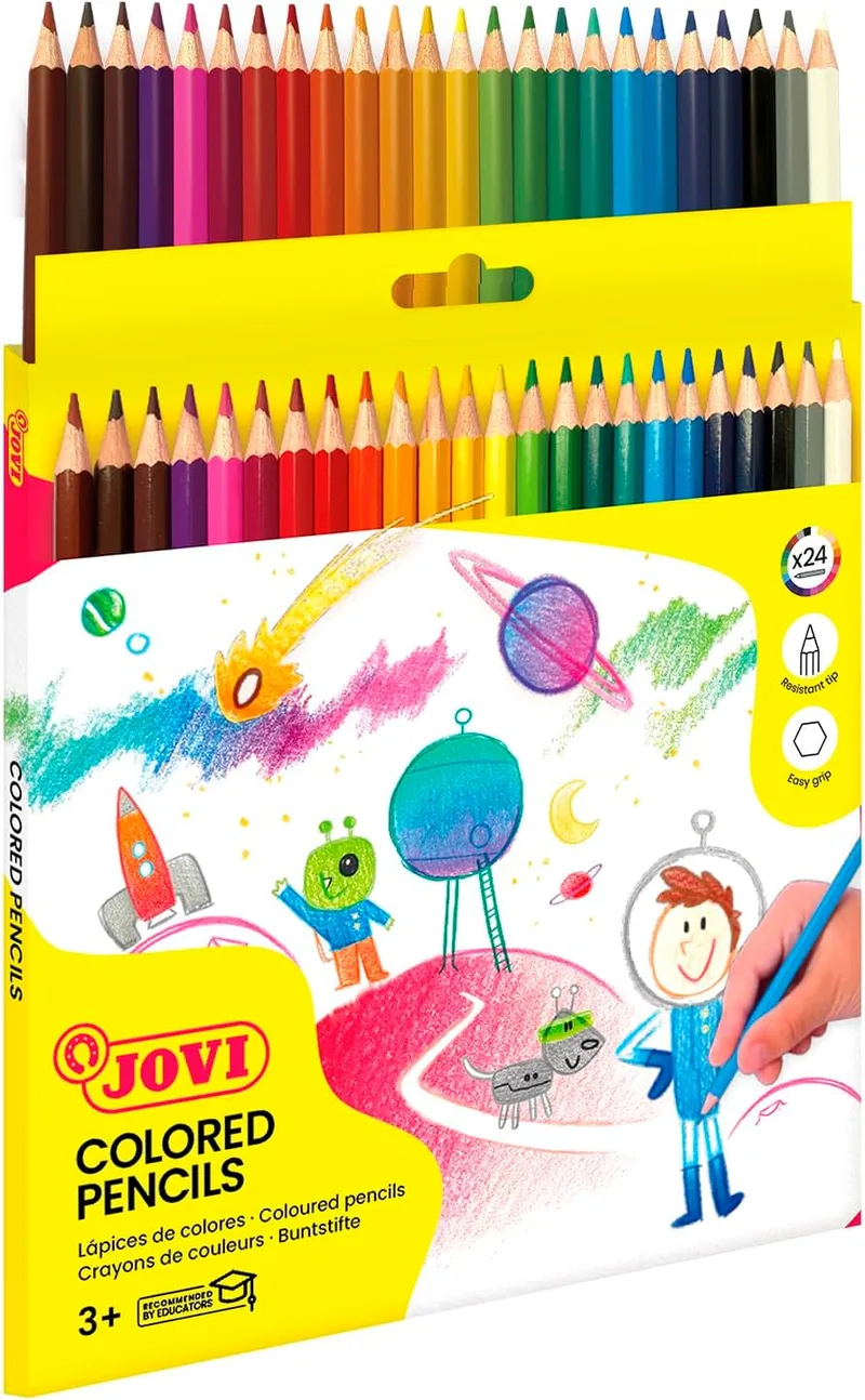 Jovi ▫️ Estojo com 24 lápis de madeira, cores sortidas (730/24)