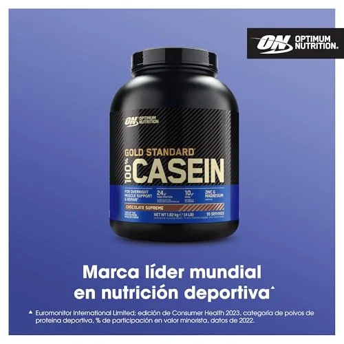 Optimum Nutrition ▫️ Gold Standard 100% Proteína de Caseína em Pó, Sabor Chocolate Supremo, 1,82 kg, 55 porções 2