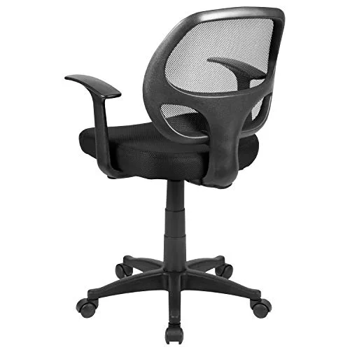 Flash Furniture ▫️ Cadeira de escritório com encosto médio, preta, em tecido, 61 x 53 x 99 cm (largura x profundidade x altura) 5