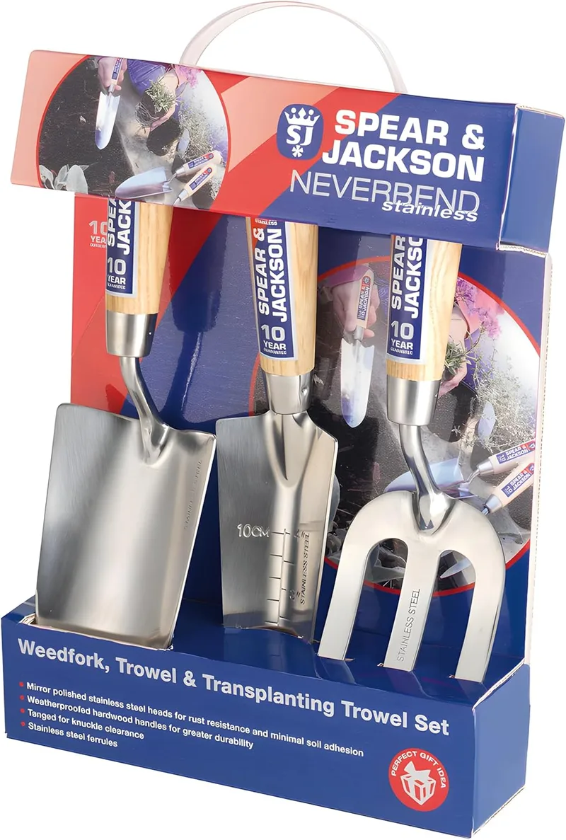 Spear & Jackson ▫️ 3056GS Conjunto de oferta de 3 peças Neverbend em aço inoxidável