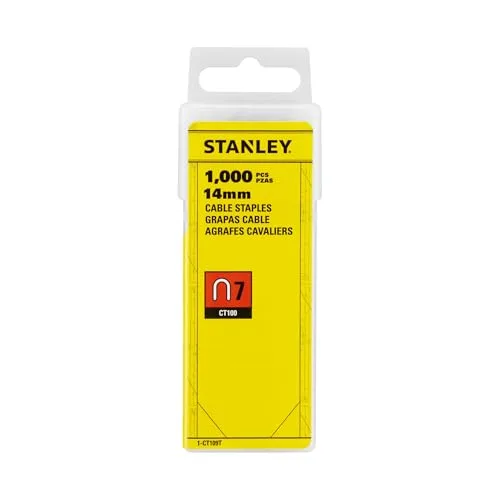 STANLEY ▫️ 1-CT109T - Grampos para cabos tipo 7-14 mm - 1000 unidades 2