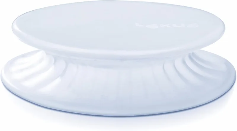 Lékué ▫️ Tampa extensível para conservar alimentos, 26 cm, silicone platina translúcido