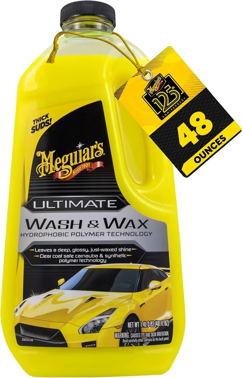 Meguiar's ▫️ G17748EU Champô com cera para automóvel Ultimate Wash & Wax, 1,42L
