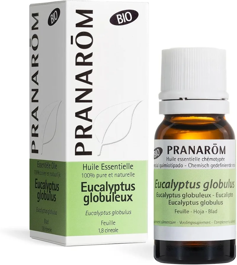 PRANAROM ▫️ PRANARÔM Óleo Essencial Eucalipto Globulus ORGÂNICO - Folha de Eucalipto globulus - Óleo Essencial 100% Puro e Natural - Quimiotipado HECT - 10 ml