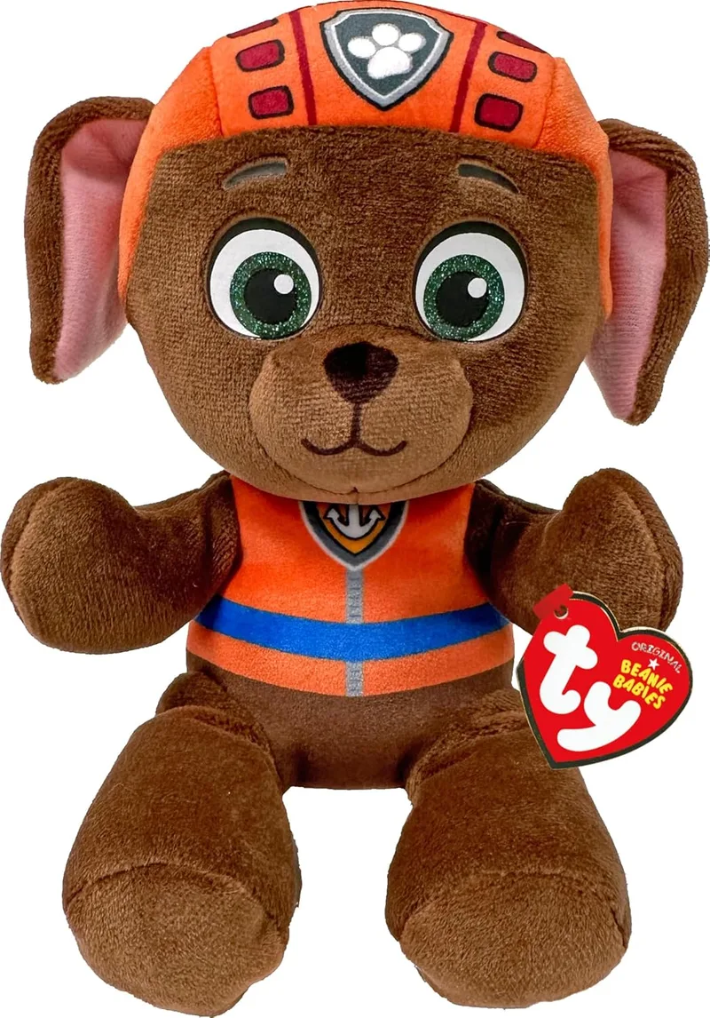 Ty ▫️ Peluche Paw Patrol (15 cm), castanho e laranja, Cor: castanho e laranja