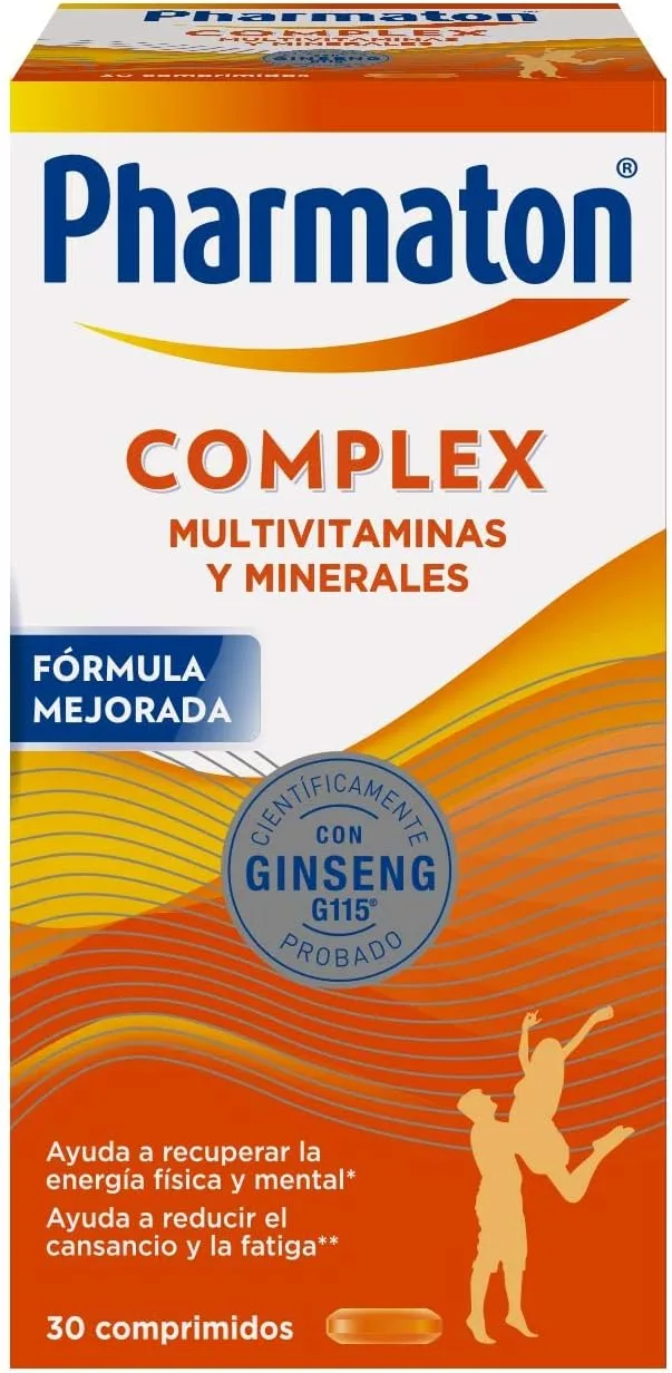 Pharmaton ▫️ Complex - Multivitamínico com Ginseng G115-30 Comprimidos - Energia Física e Mental - Vitaminas para o Cansaço