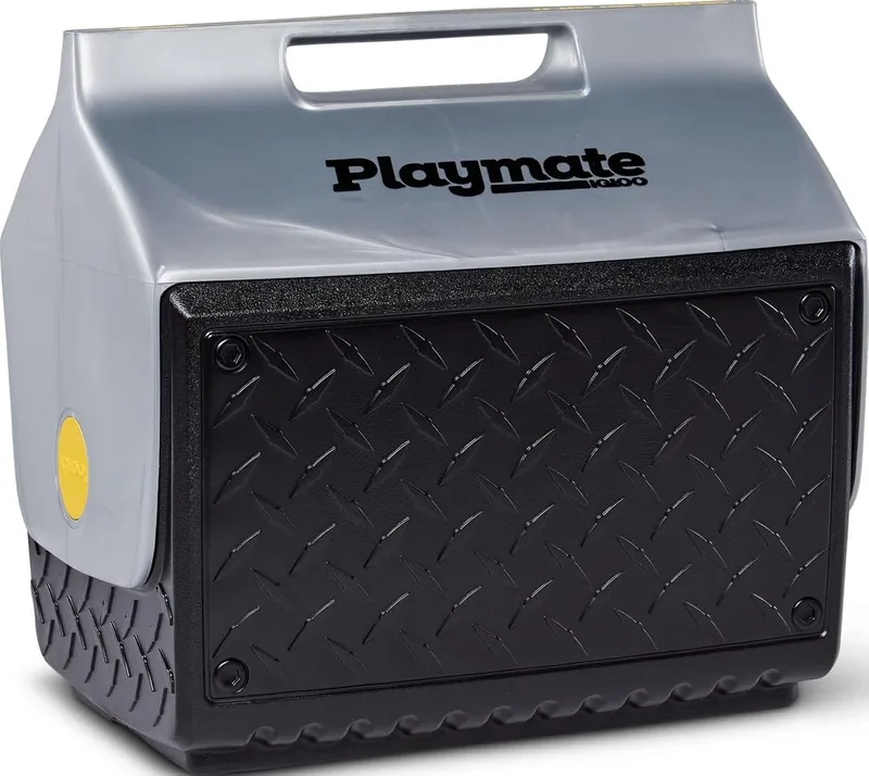 Igloo ▫️ Playmate The Boss Frigorífico de 13,2 L – Frigorífico muito resistente para obras, trabalho e atividades ao ar livre, com tampa basculante com botão de pressão, pega antiderrapante e estrutura duradoura para bebidas e alimentos