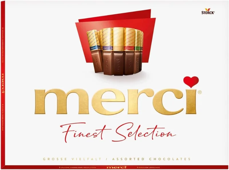 merci ▫️ Finest Selection Grande Variedade - 675 g - Caixa de oferta - Sortido de 8 especialidades de chocolate com e sem recheio - Seleção Premium - Sem glúten e adequado para vegetarianos