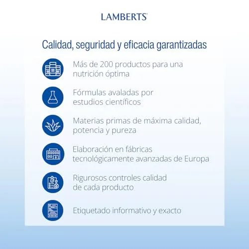 Lamberts ▫️ Vitamina C 1000 mg | Libertação prolongada | 60 comprimidos | Um por dia | Com bioflavonóides e roseira-brava | Qualidade farmacêutica GMP 3