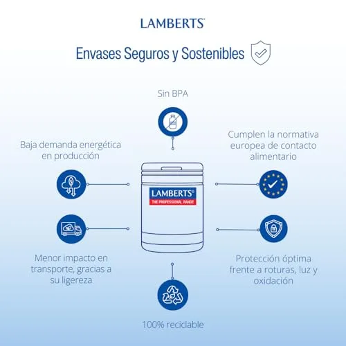 Lamberts ▫️ Vitamina C 1000 mg | Libertação prolongada | 60 comprimidos | Um por dia | Com bioflavonóides e roseira-brava | Qualidade farmacêutica GMP 4