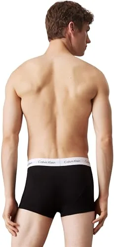 Calvin Klein ▫️ Cuecas boxer para homem, embalagem de 3, Low Rise Trunks, roupa interior 3