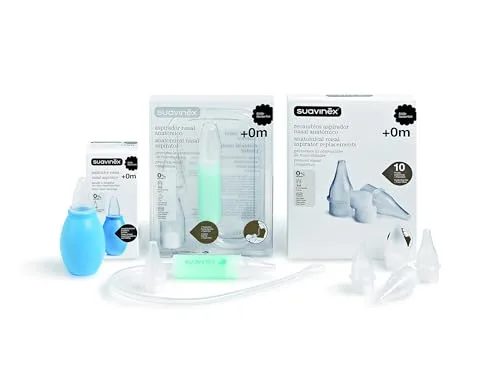 SUAVINEX ▫️ Aspirador nasal para bebés retira o muco, a partir dos 0 meses, em forma de pêra, alivia o muco, facilita o sono e a alimentação, lavagem nasal segura e confortável 2
