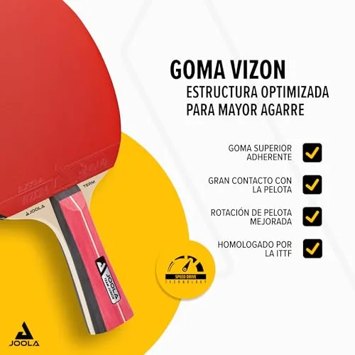 JOOLA ▫️ Raquete de ténis de mesa Team Junior, unissexo para adultos, multicolorida, tamanho único 3