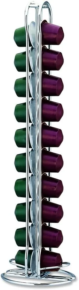 Fackelmann ▫️ Suporte para cápsulas Nespresso, aço cromado, aço inoxidável