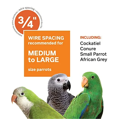 PREVUE PET PRODUCTS ▫️ Gaiola quadrada para papagaios, cor preta 6