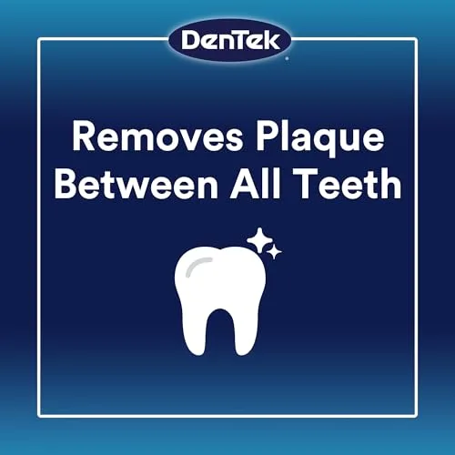 DenTek ▫️ Aplicadores de fio dental Complete Clean Easy Reach, com fio dental resistente, 75 unidades 3