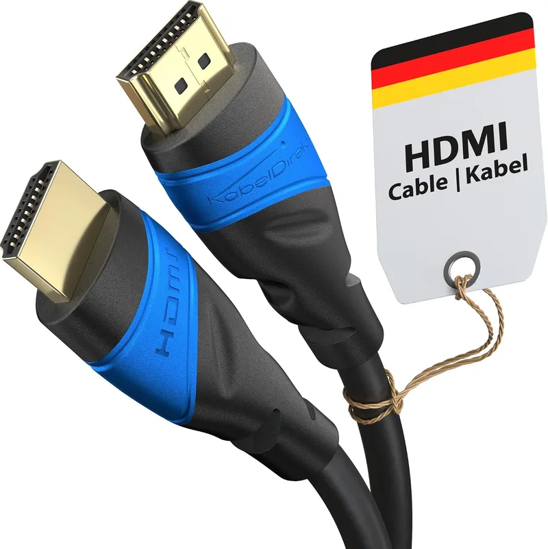 KabelDirekt ▫️ Cabo HDMI 8K e 4K – 5 m – Tecnologia alemã Flexcore