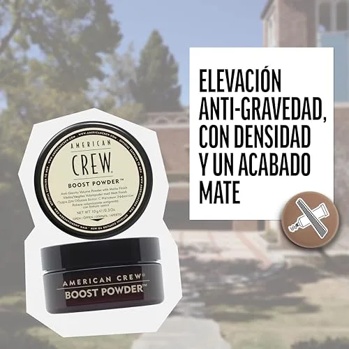 American Crew ▫️ Boost Powder, Pó Volumizador para o Cabelo, Confere Volume, Corpo e Textura, Acabamento Natural e Mate, Sem Brilho, Adequado para Todos os Tipos de Cabelo - 10 g 6