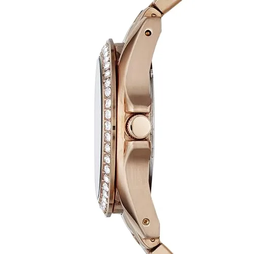 Fossil ▫️ Relógio Riley para mulher, mecanismo de cronógrafo com bracelete em aço ou pele 3
