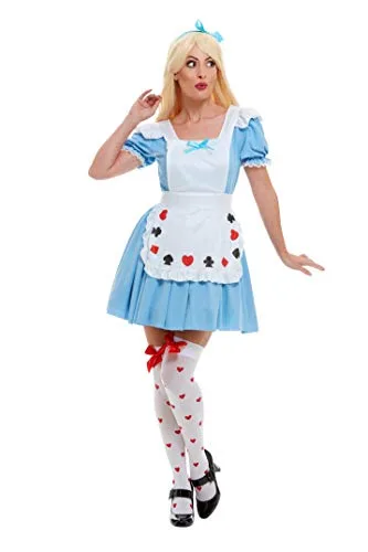Smiffy's ▫️ Smiffys - Fato de menina com tema de baralho de cartas, azul, com vestido para o Halloween e Carnaval 4