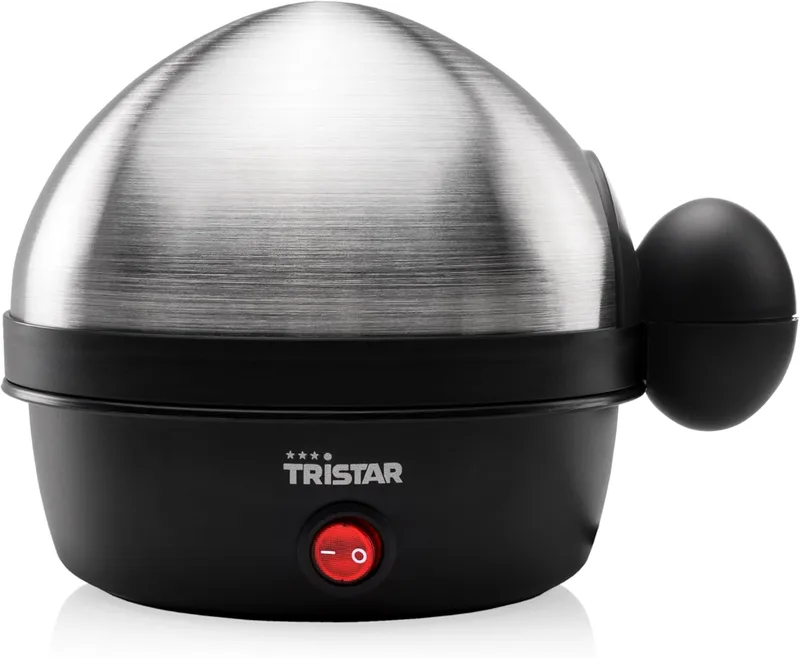 Tristar ▫️ EK-3076 – Cozedor de ovos, para 7 ovos, cor de aço inoxidável