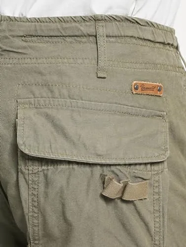 Brandit ▫️ Calças Pure Vintage para Homem Calças Cargo Antroçita 100% algodão Largas 5