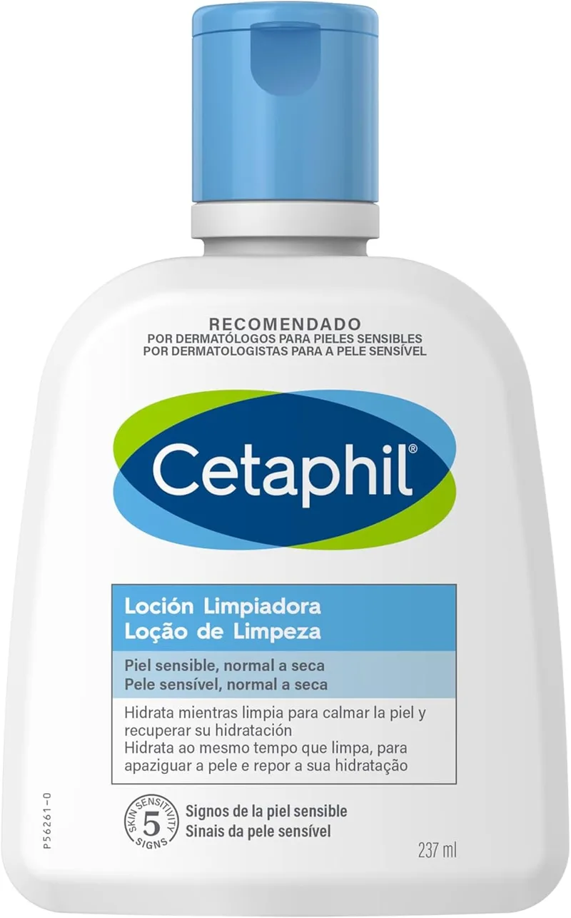 Cetaphil ▫️ Loção de Limpeza Facial para pele sensível, normal e seca, hidrata enquanto limpa 237 ml