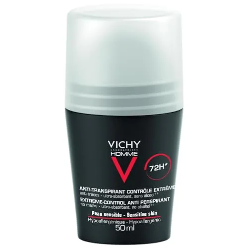 VICHY ▫️ Homme, Desodorizante Roll-On Antitranspirante 72 H, 50 ml (Embalagem de 4) 2