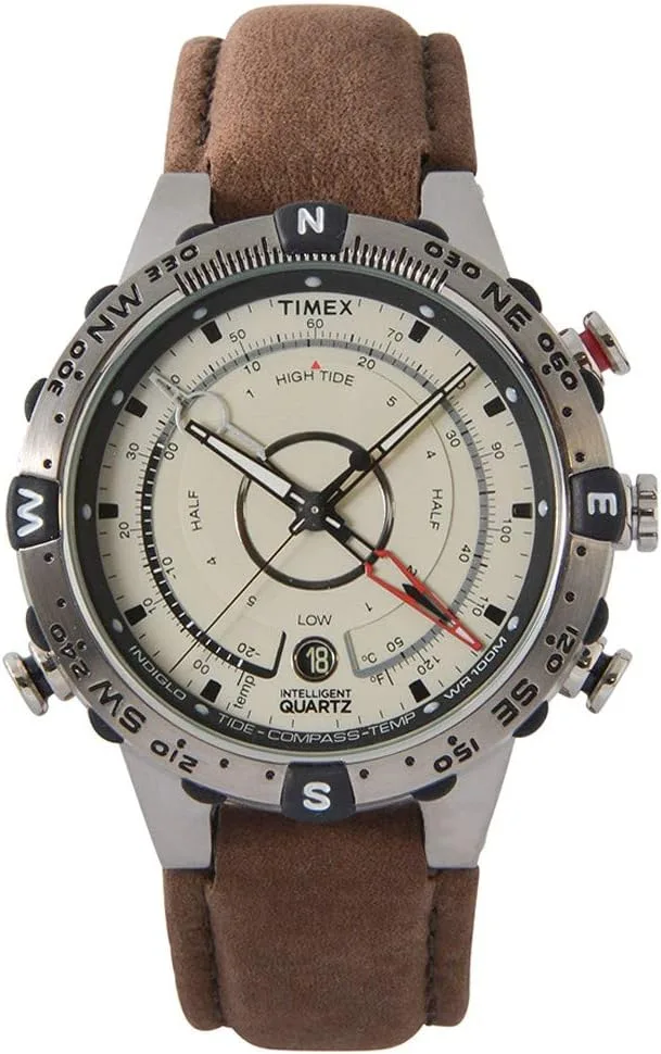 Timex ▫️ Relógio Expedition Tide-Temp-Compass para homem, 45 mm