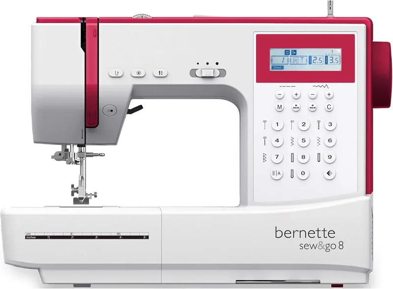 Bernette ▫️ Máquina de costura Patchen para colchas, patchwork e 197 programas profissionais com computador 8 em 1