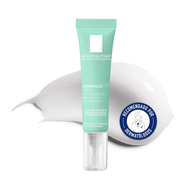 La Roche-Posay ▫️ Contorno de Olhos Rehidratante, Reduz as Bolsas e as Olheiras, Hidrata e Preenche a Pele durante até 24 horas, Fórmula com Ácido Hialurónico e Água Termal, Hydraphase HA Olhos, 15 ml