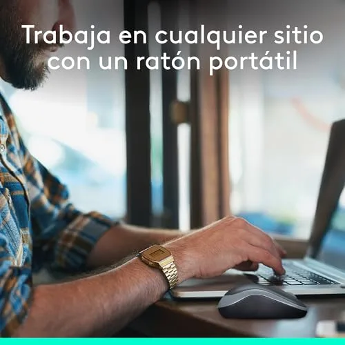 Logitech ▫️ Rato sem fios M185, 2,4 GHz com mini-receptor USB 3