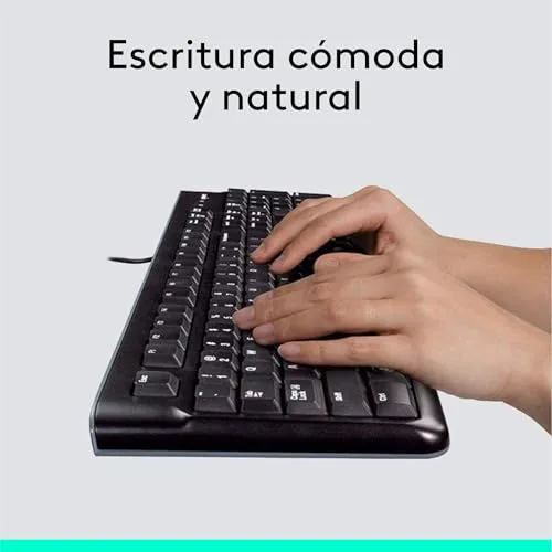 Logitech ▫️ Conjunto MK120 com teclado e rato com fio - QWERTY espanhol 2