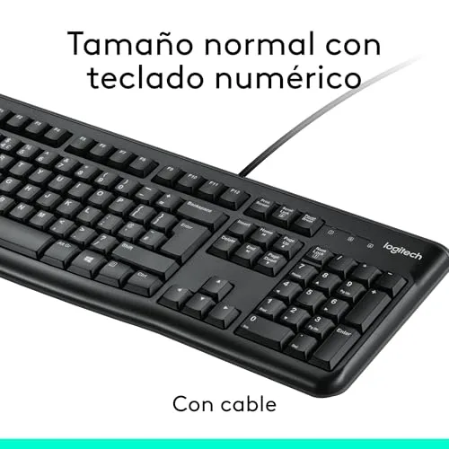 Logitech ▫️ Conjunto MK120 com teclado e rato com fio - QWERTY espanhol 4